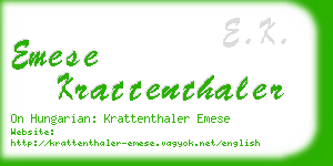 emese krattenthaler business card